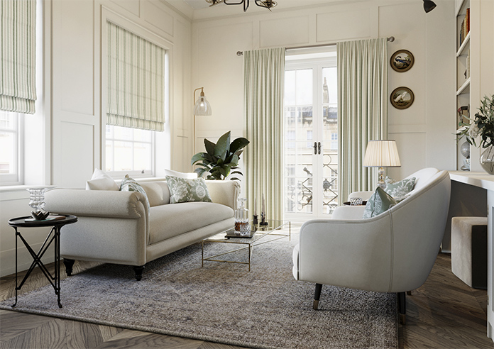 Emily Bond Cornish Stripe, Fern - Made to Measure Curtains - Image 7